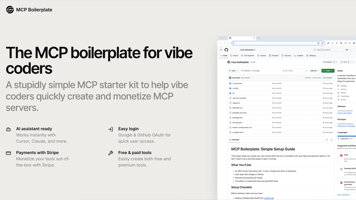 The MCP boilerplate for vibe coders