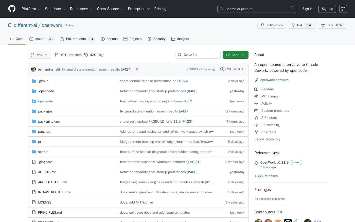different-ai/openwork: An open-source alternative to Claude Cowork, powered by opencode