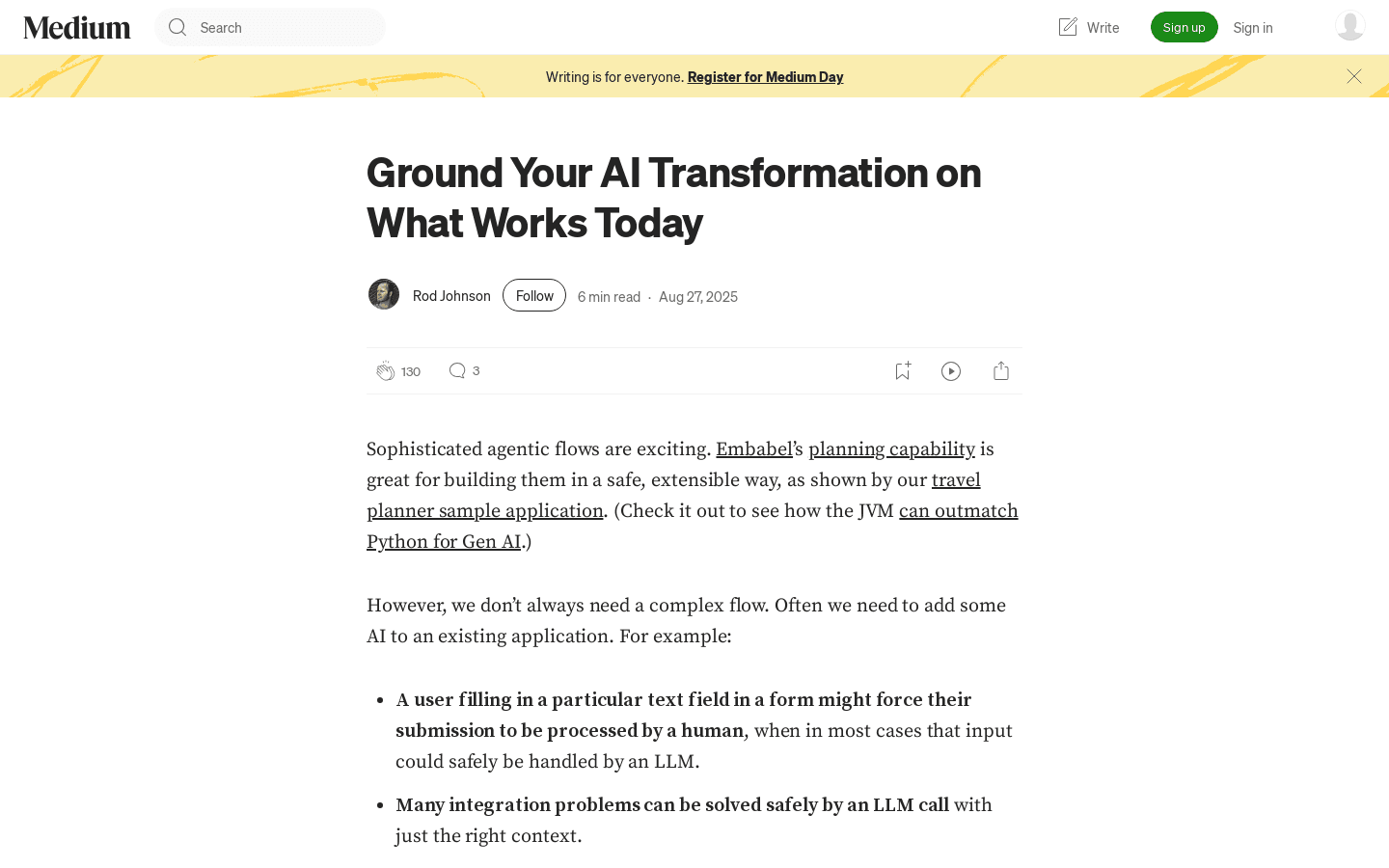 Ground Your AI Transformation on What Works Today
