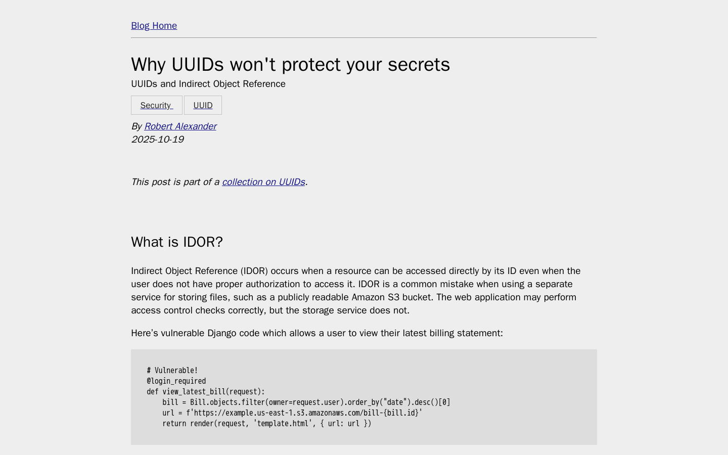 Why UUIDs won’t protect your secrets