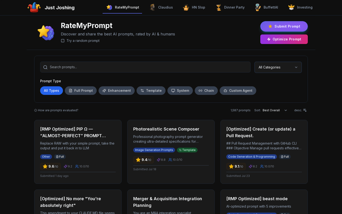 Rate My Prompt – Discover & Share AI Prompts
