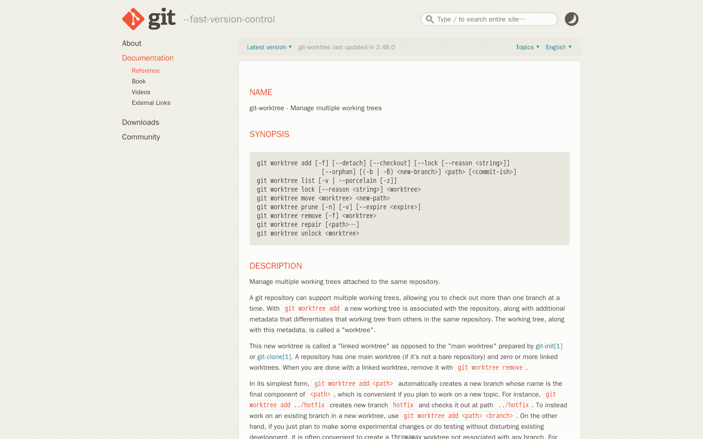 Git - git-worktree Documentation