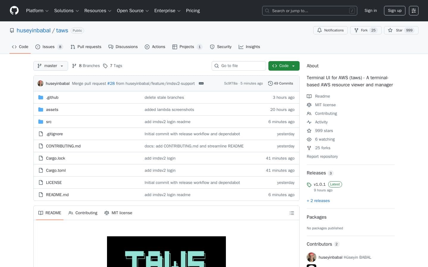 GitHub - huseyinbabal/taws: Terminal UI for AWS (taws) - A terminal-based AWS resource viewer and manager