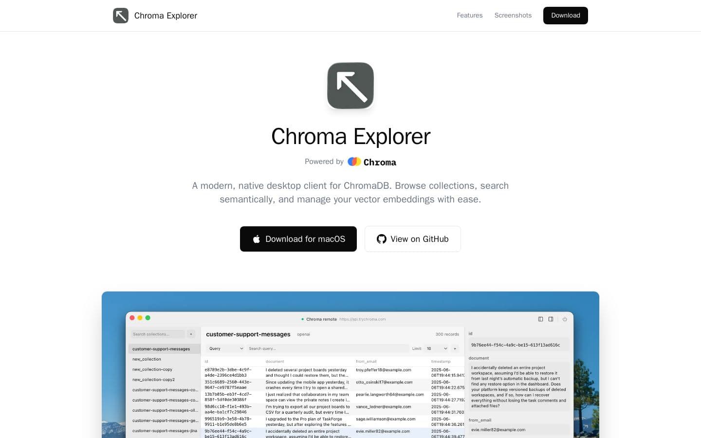 Chroma Explorer - Modern ChromaDB Desktop Client
