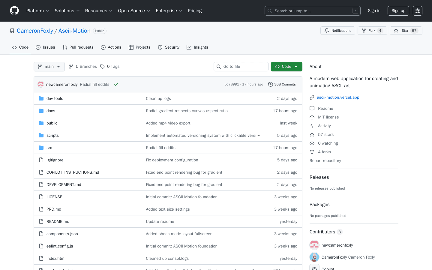 GitHub - CameronFoxly/Ascii-Motion: A modern web application for creating and animating ASCII art