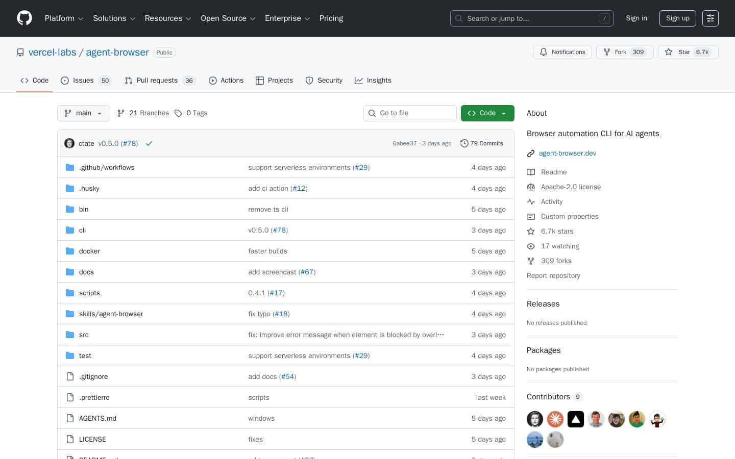 GitHub - vercel-labs/agent-browser: Browser automation CLI for AI agents
