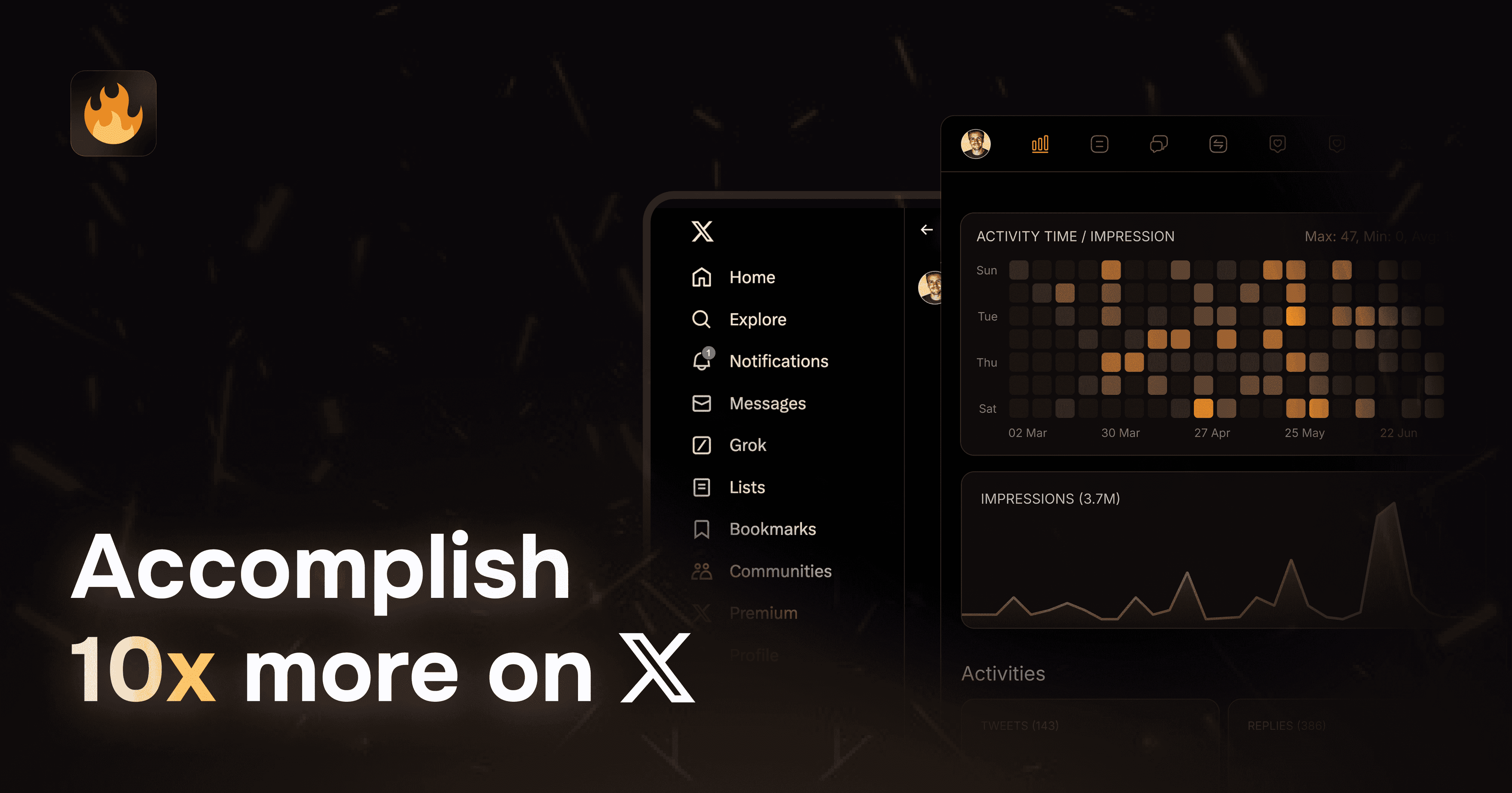 Grow faster on 𝕏 Twitter - SuperX