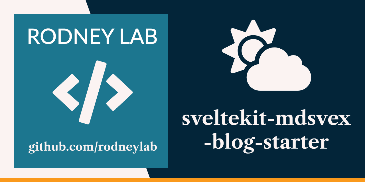 GitHub - rodneylab/sveltekit-blog-mdx: SvelteKit MDX starter blog with MDsveX (Svelte in markdown)