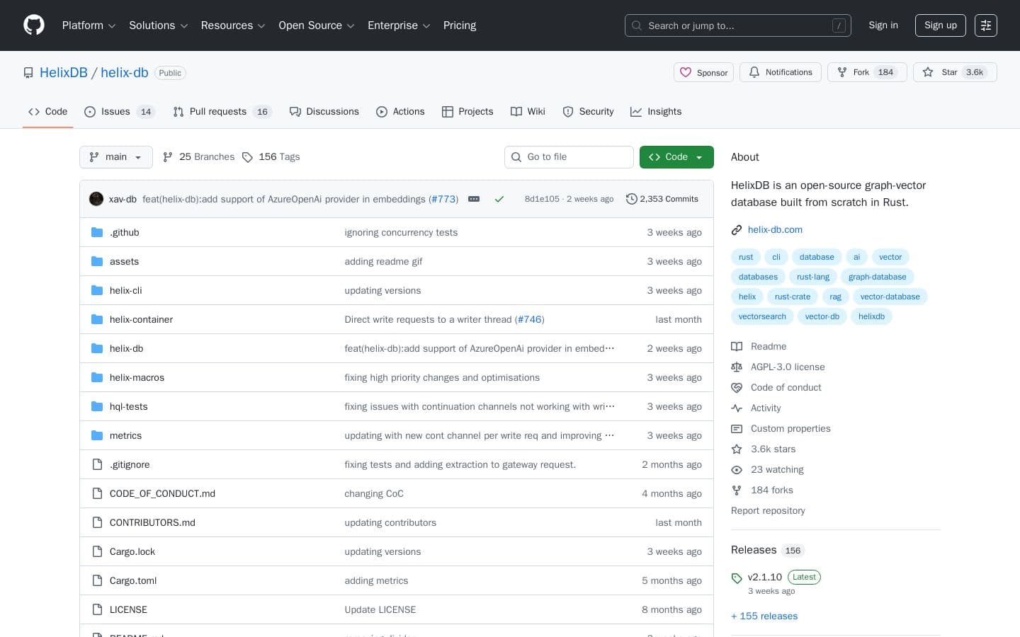GitHub - HelixDB/helix-db: HelixDB is an open-source graph-vector database built from scratch in Rust.