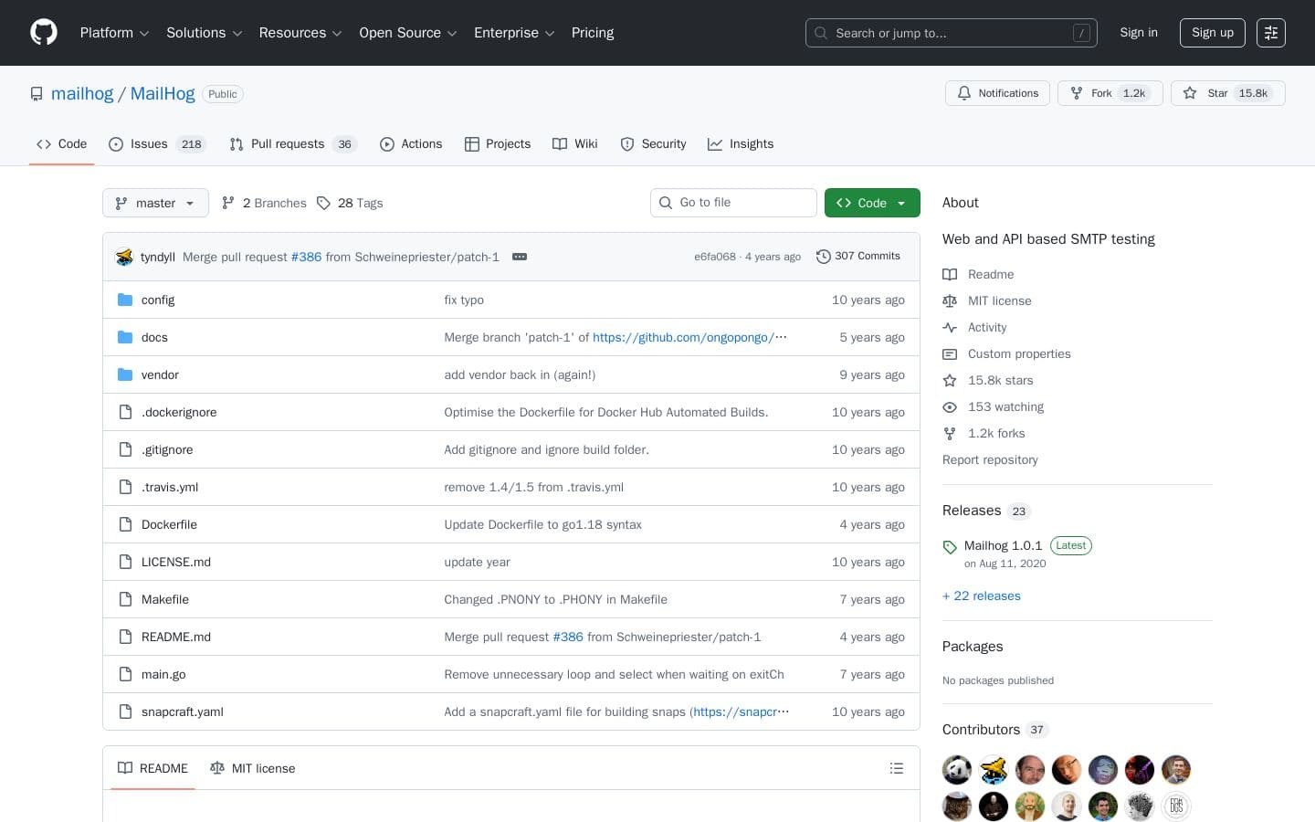 GitHub - mailhog/MailHog: Web and API based SMTP testing