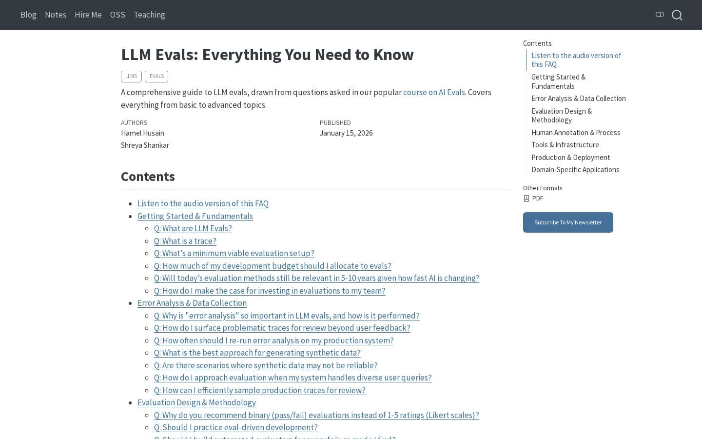 LLM Evals: Everything You Need to Know – Hamel’s Blog - Hamel Husain