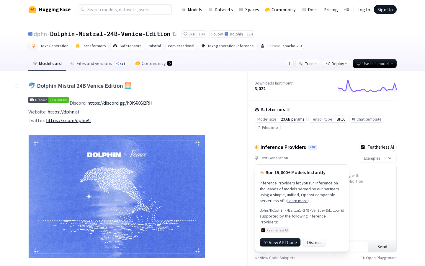 dphn/Dolphin-Mistral-24B-Venice-Edition · Hugging Face