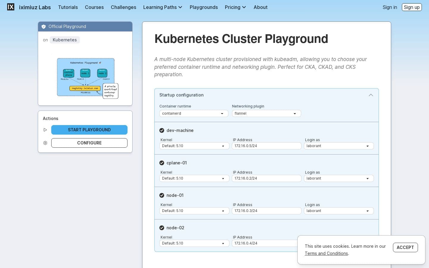 Kubernetes Cluster Playground
