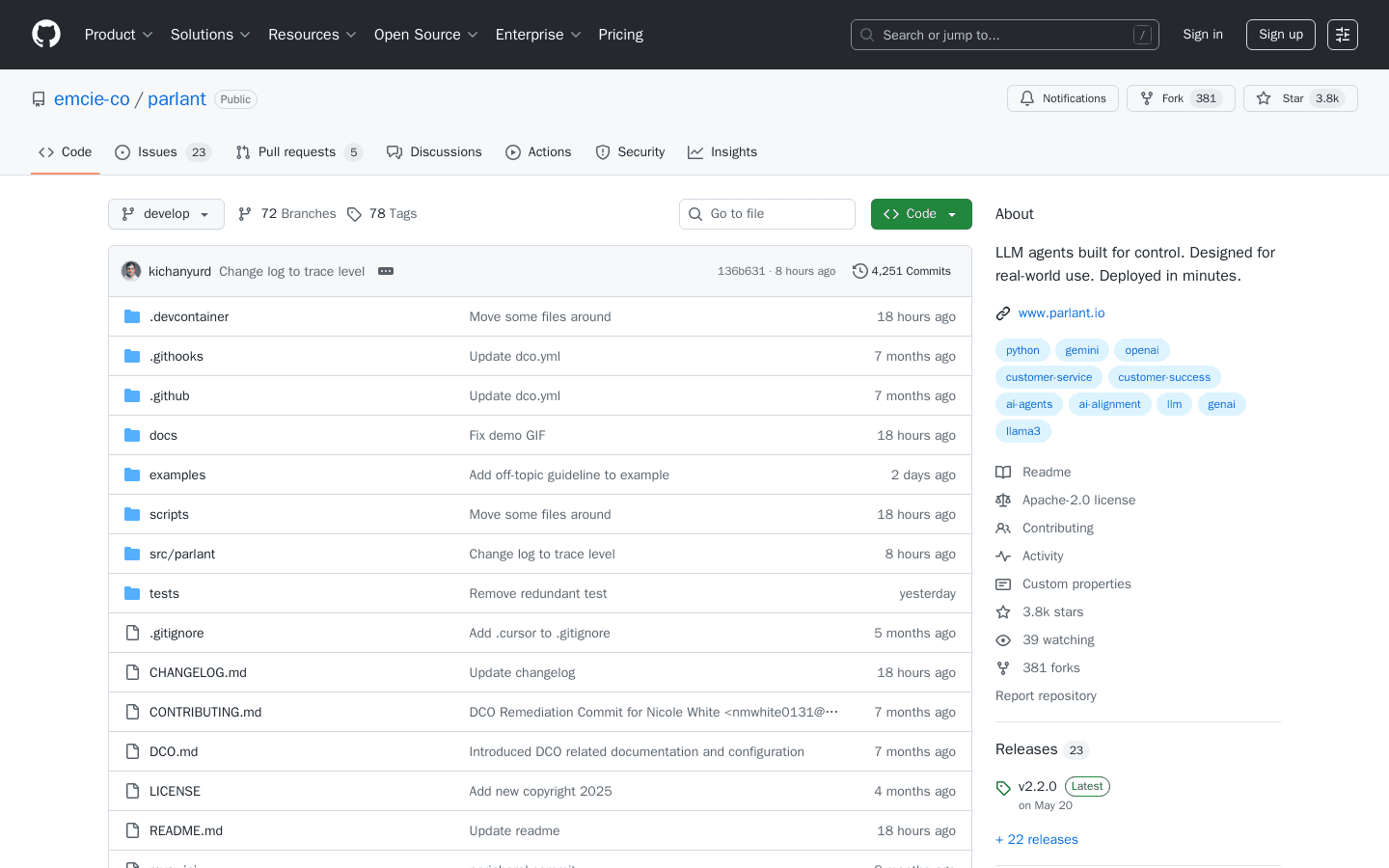 GitHub - emcie-co/parlant: LLM agents built for control. Designed for real-world use. Deployed in minutes.