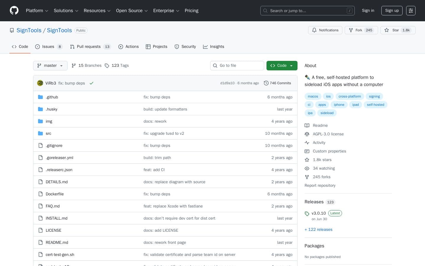 GitHub - SignTools/SignTools: A free, self-hosted platform to sideload iOS apps without a computer