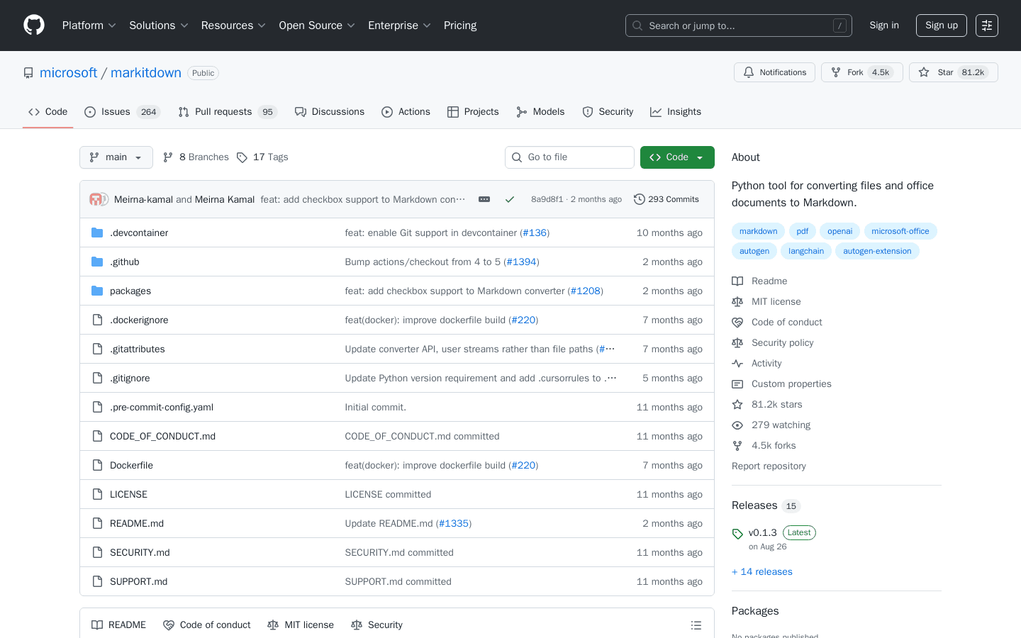 GitHub - microsoft/markitdown: Python tool for converting files and office documents to Markdown.
