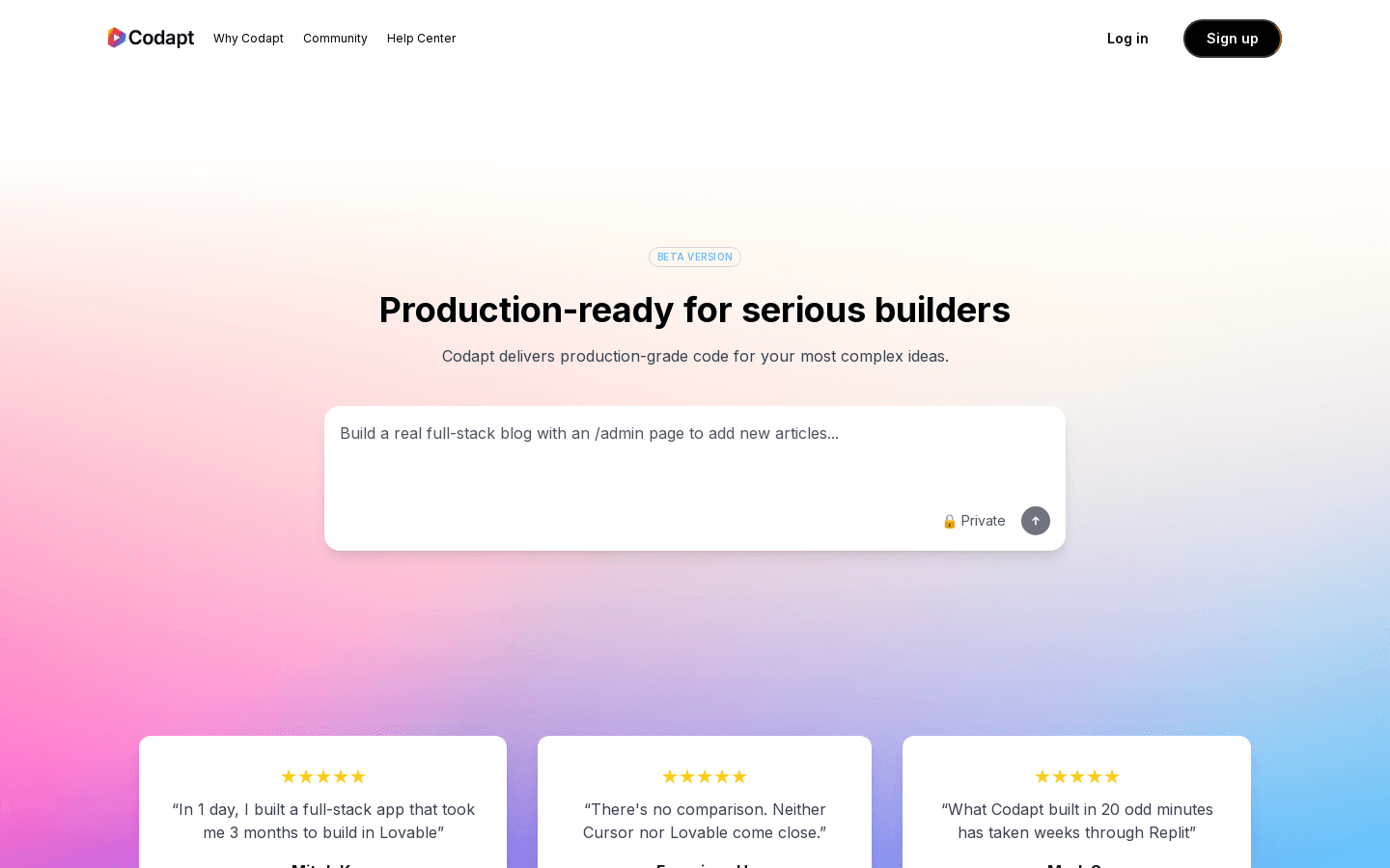 Codapt.ai | Generate accurate code faster