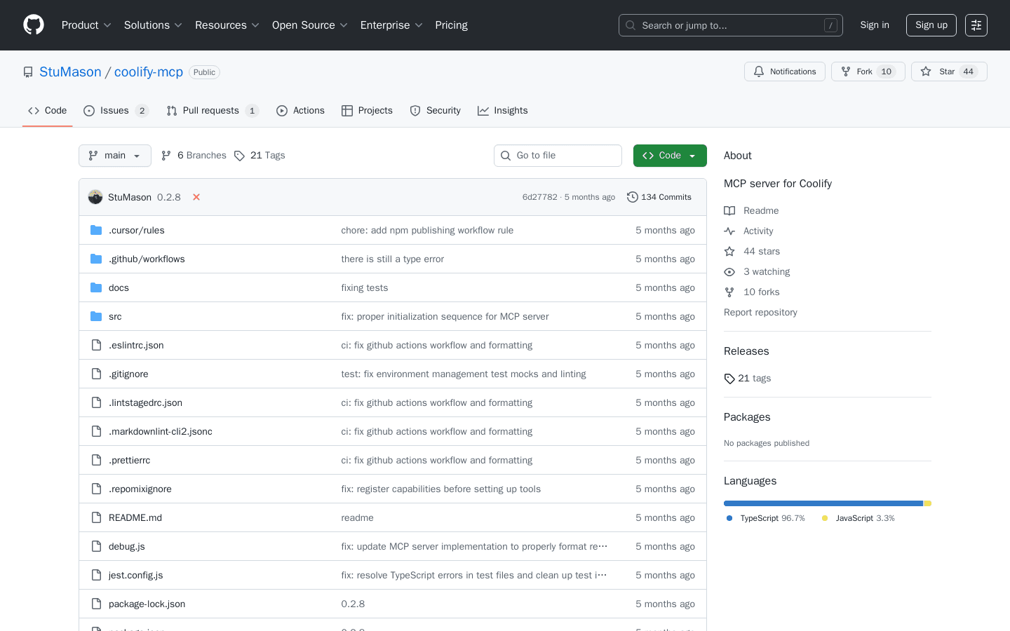 GitHub - StuMason/coolify-mcp: MCP server for Coolify