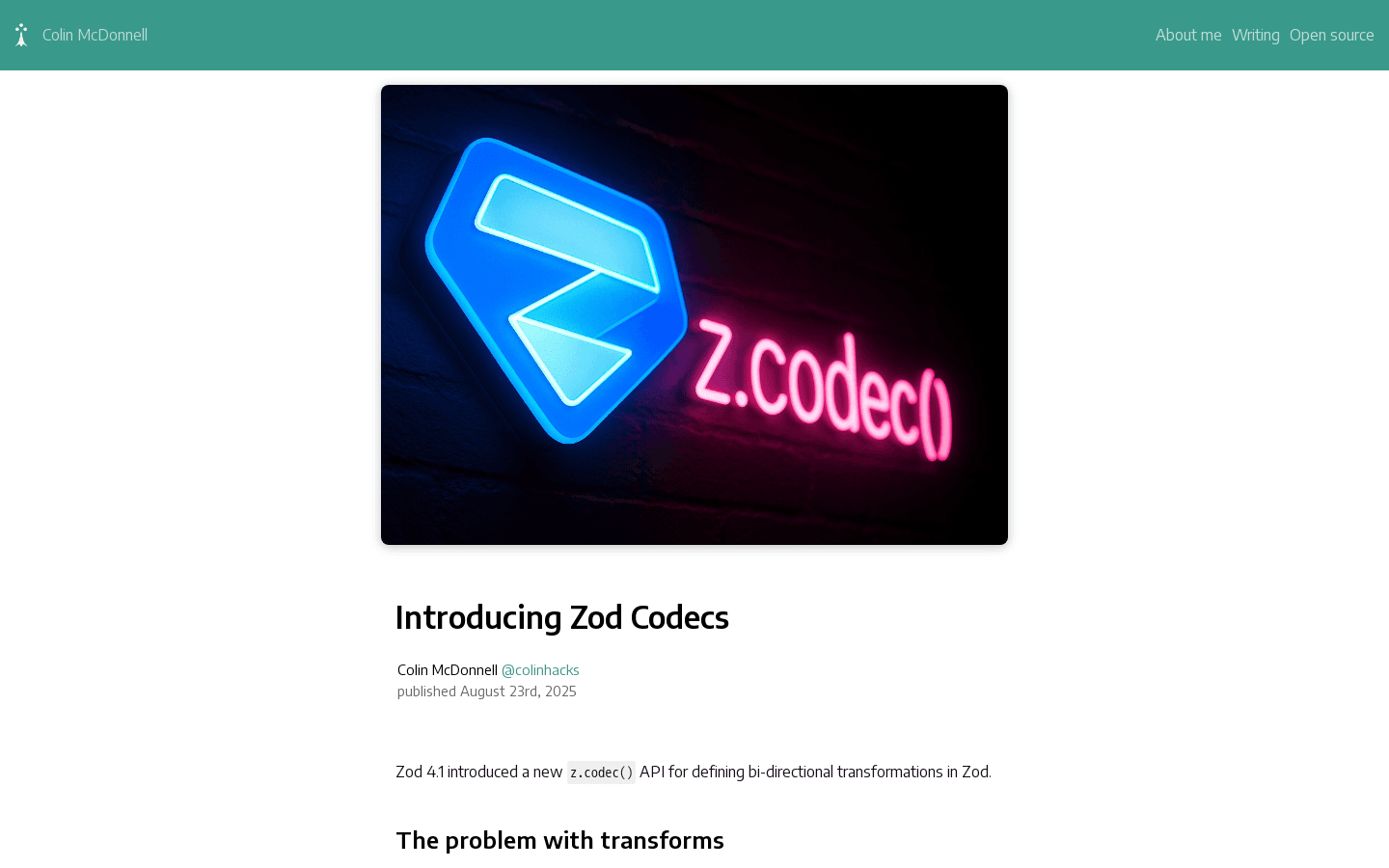 Introducing Zod Codecs