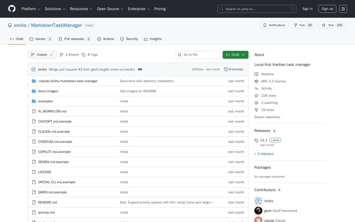 GitHub - ioniks/MarkdownTaskManager: Local-first Kanban task manager