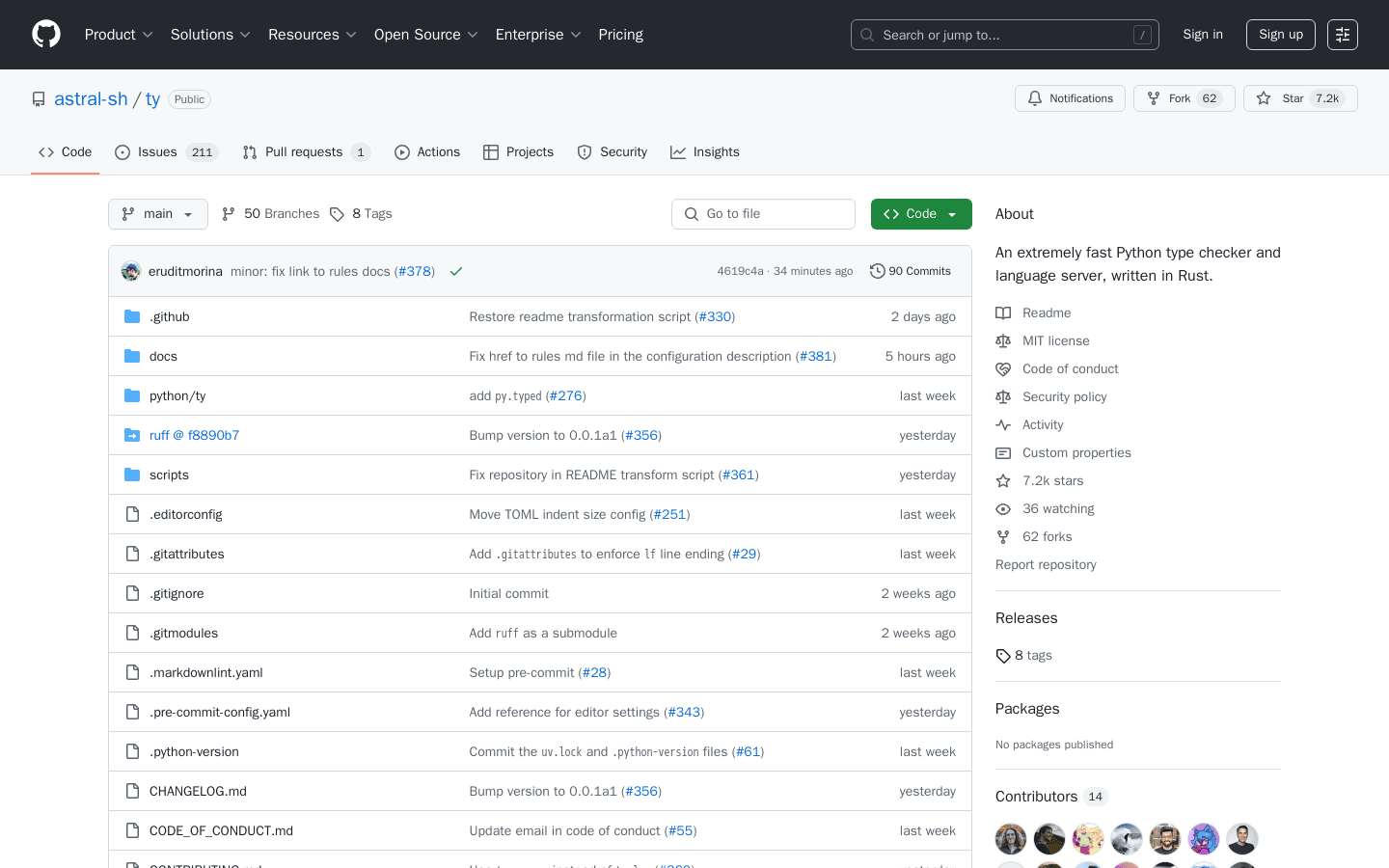 GitHub - astral-sh/ty: An extremely fast Python type checker and language server, written in Rust.