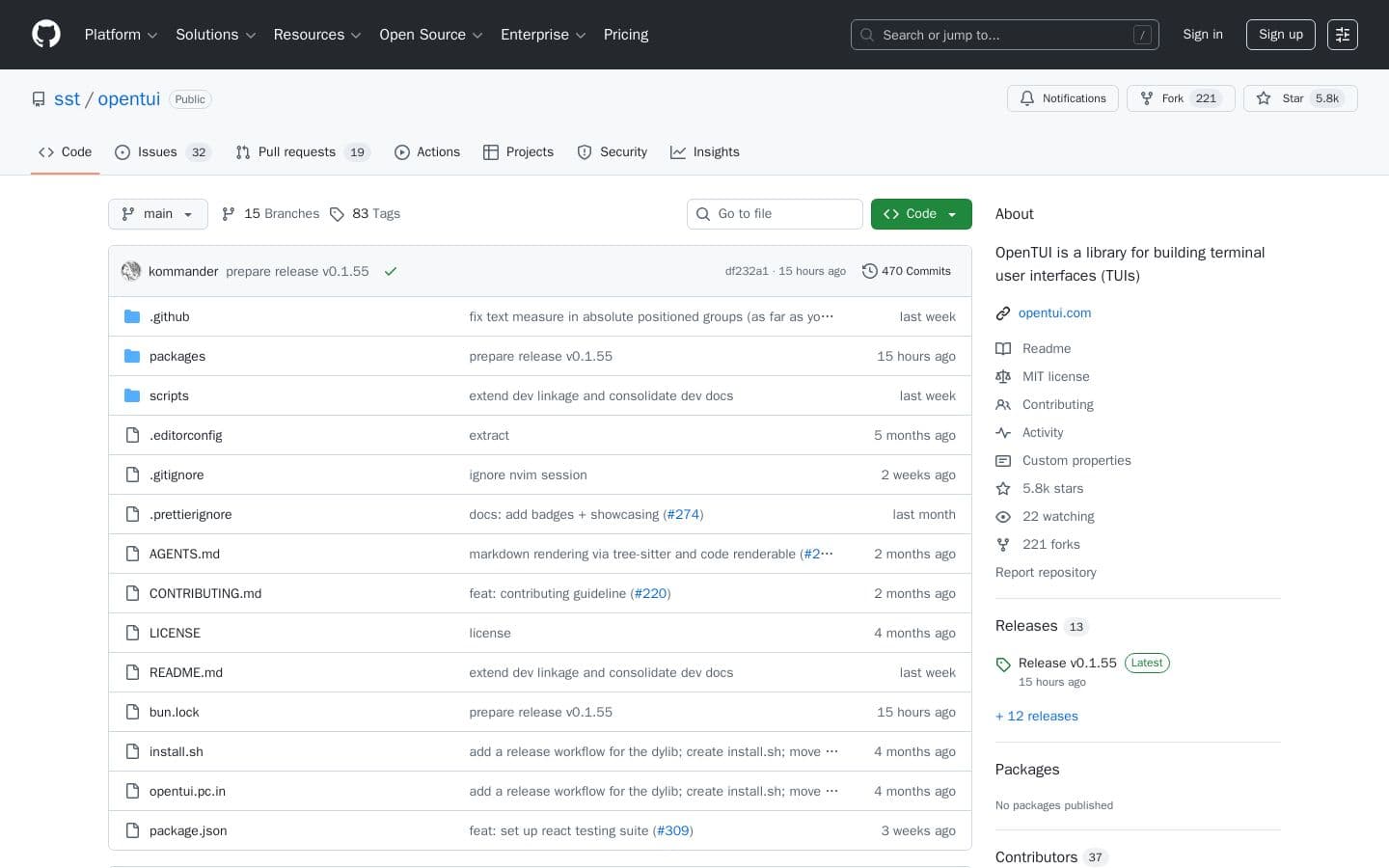 GitHub - sst/opentui: OpenTUI is a library for building terminal user interfaces (TUIs)