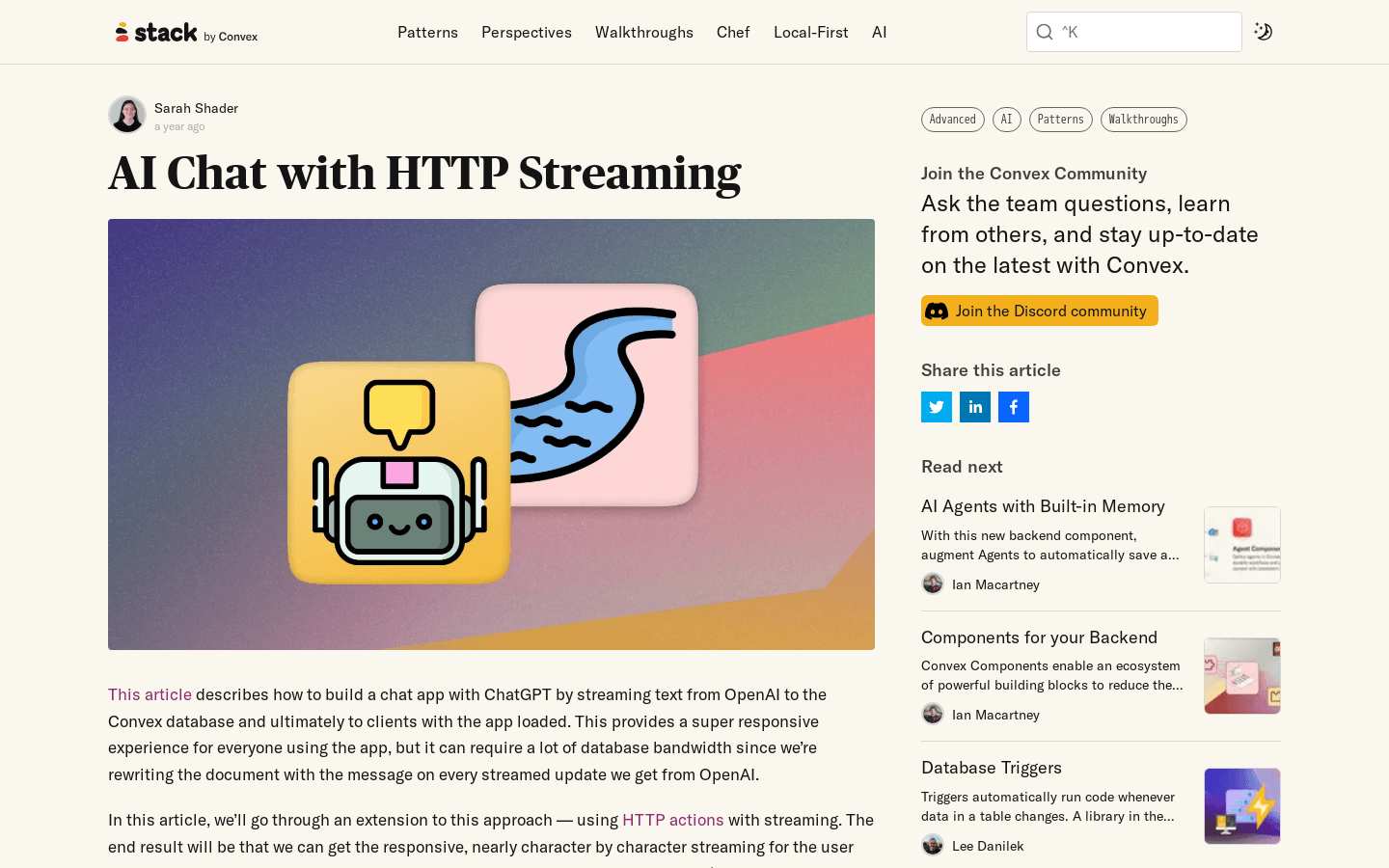 AI Chat with HTTP Streaming