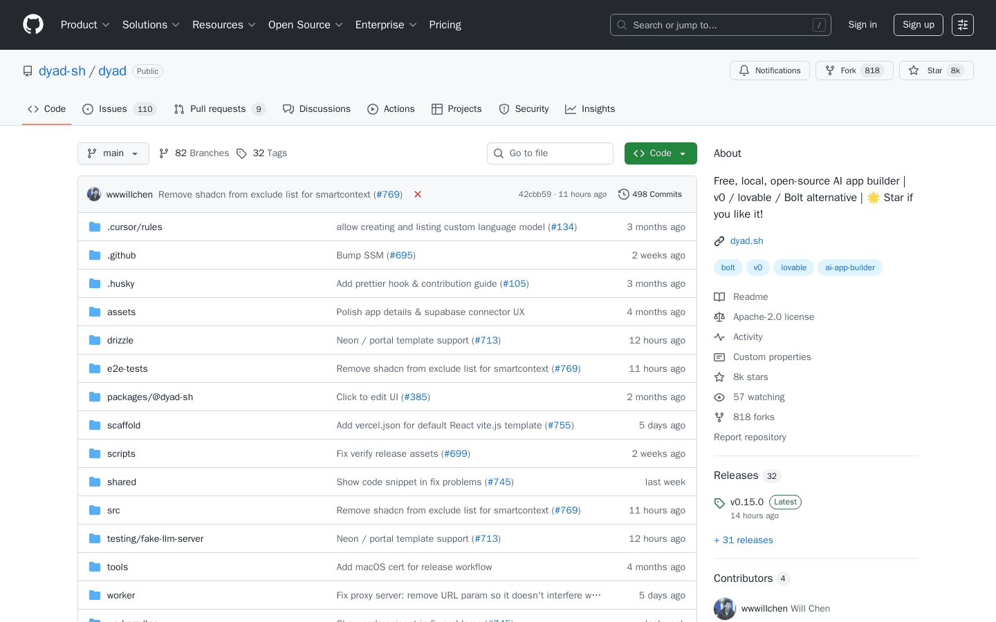 GitHub - dyad-sh/dyad: Free, local, open-source AI app builder | v0 / lovable / Bolt alternative | 🌟 Star if you like it!