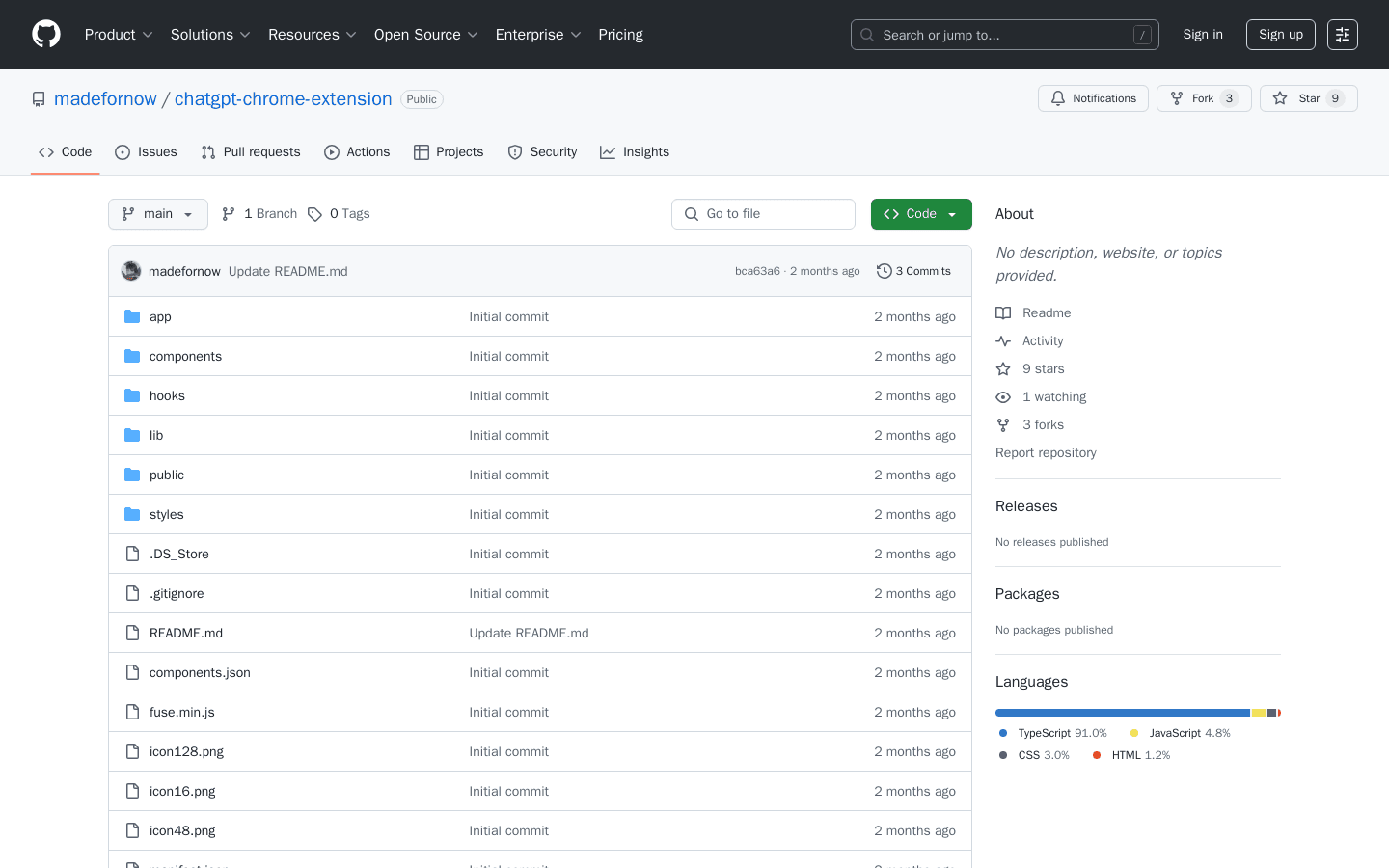 GitHub - madefornow/chatgpt-chrome-extension