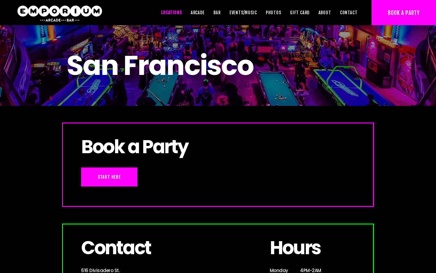 San Francisco Emporium Arcade Bar