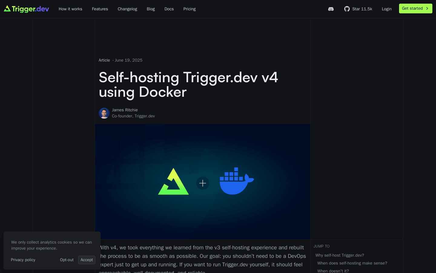 Self-hosting Trigger.dev v4 using Docker | Trigger.dev