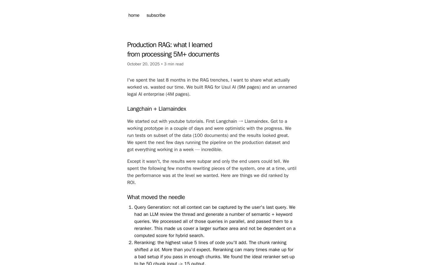 Production RAG: what I learned from processing 5M+ documents