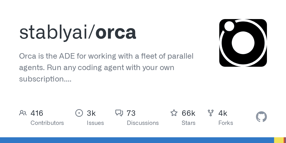 GitHub - stablyai/orca: Orca is the ADE for working with a fleet of parallel agents. Run any coding agent with your own subscription. Available on desktop, mobile and remote runtime.