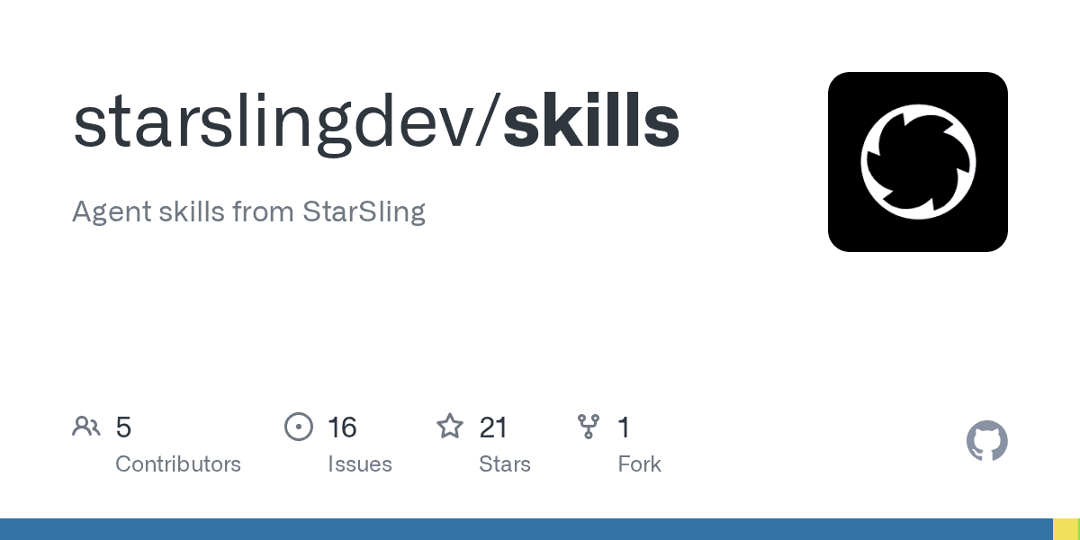 Preview of GitHub - starslingdev/skills: Agent skills from StarSling