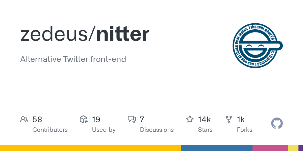 GitHub - zedeus/nitter: Alternative Twitter front-end