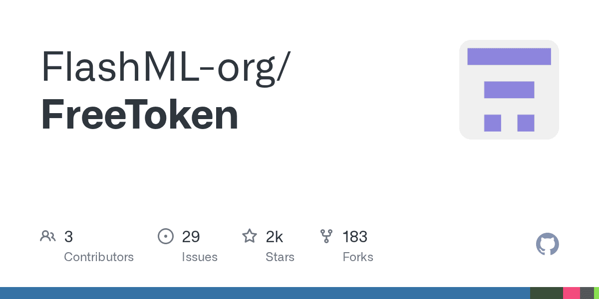 Preview of GitHub - FlashML-org/FreeToken