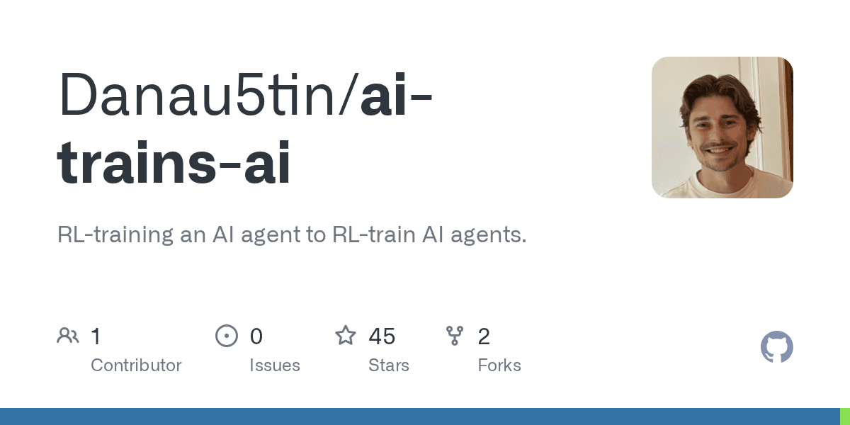 Preview of GitHub - Danau5tin/ai-trains-ai: RL-training an AI agent to RL-train AI agents.