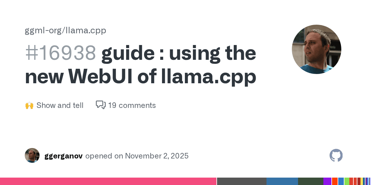 WebUI Svelte App for llama.cpp · ggml-org/llama.cpp