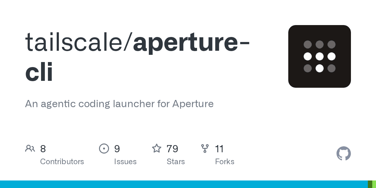 Preview of GitHub - tailscale/aperture-cli: An agentic coding launcher for Aperture