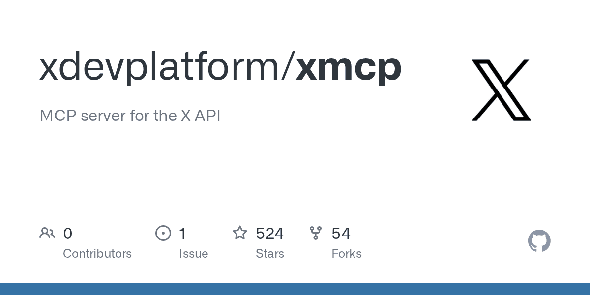 GitHub - xdevplatform/xmcp: MCP server for the X API