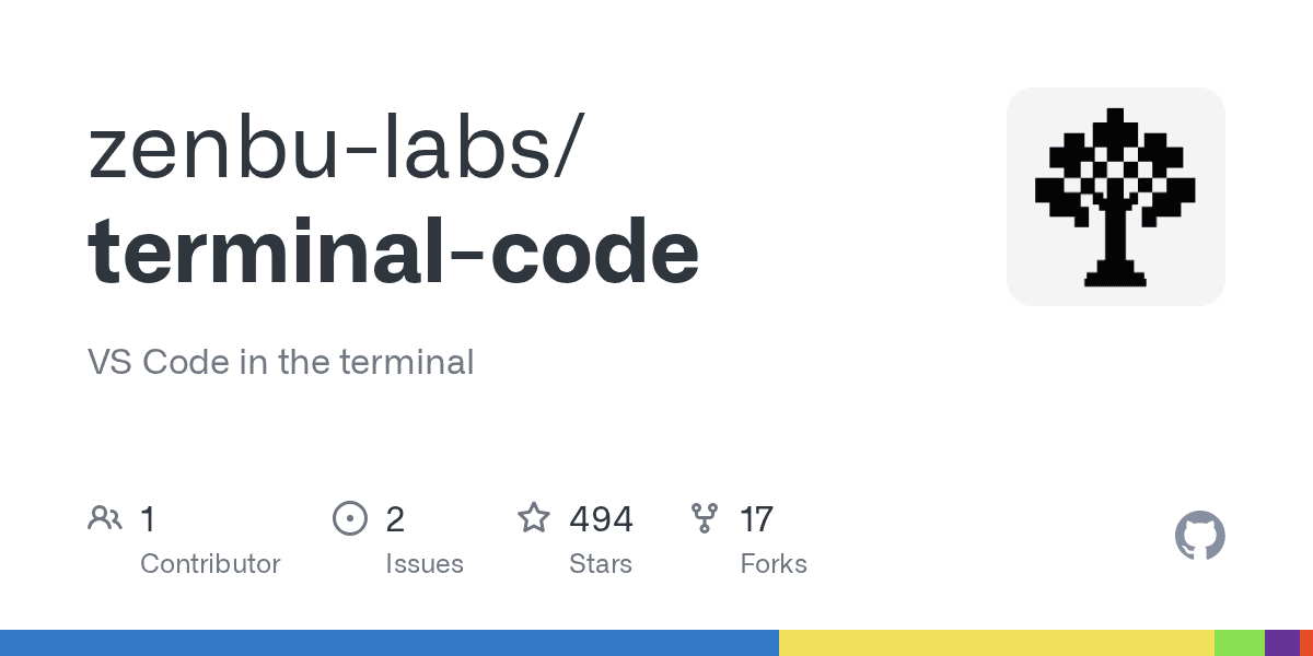 Preview of zenbu-labs/terminal-code: VS Code in the terminal