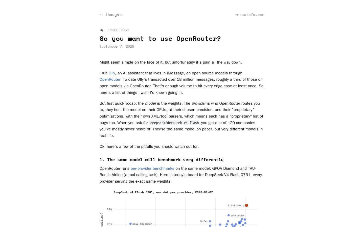 So you want to use OpenRouter? — Mo Moustafa