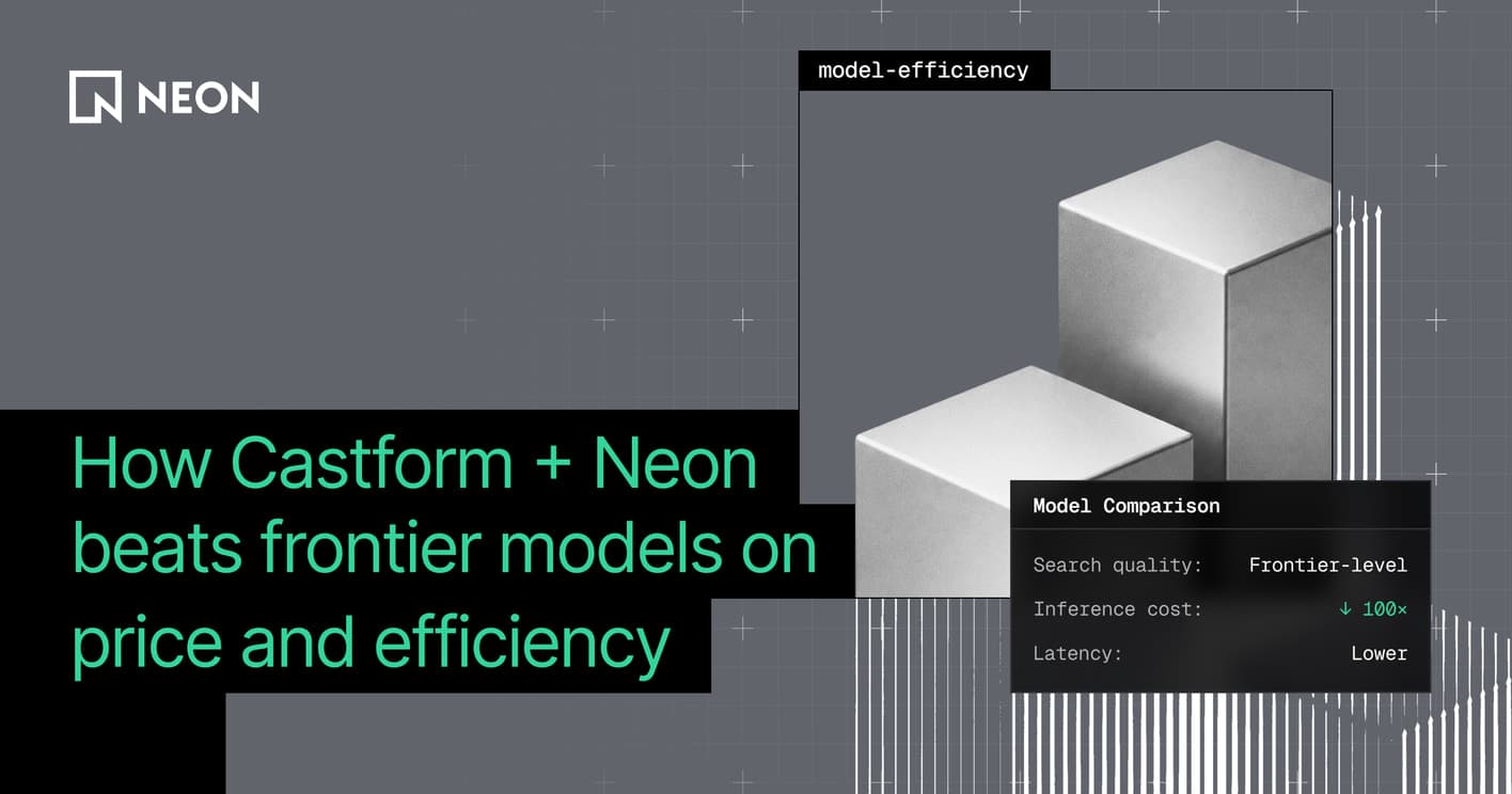Preview of How Castform + Neon Beats Frontier Models on Price and Efficiency - Neon