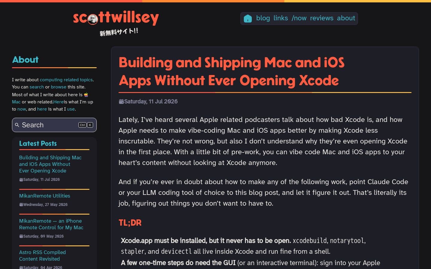 Preview of Building and Shipping Mac and iOS Apps Without Ever Opening Xcode