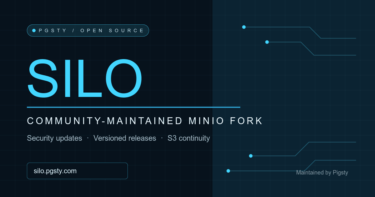 Preview of SILO: S3-Compatible Object Storage by Pigsty