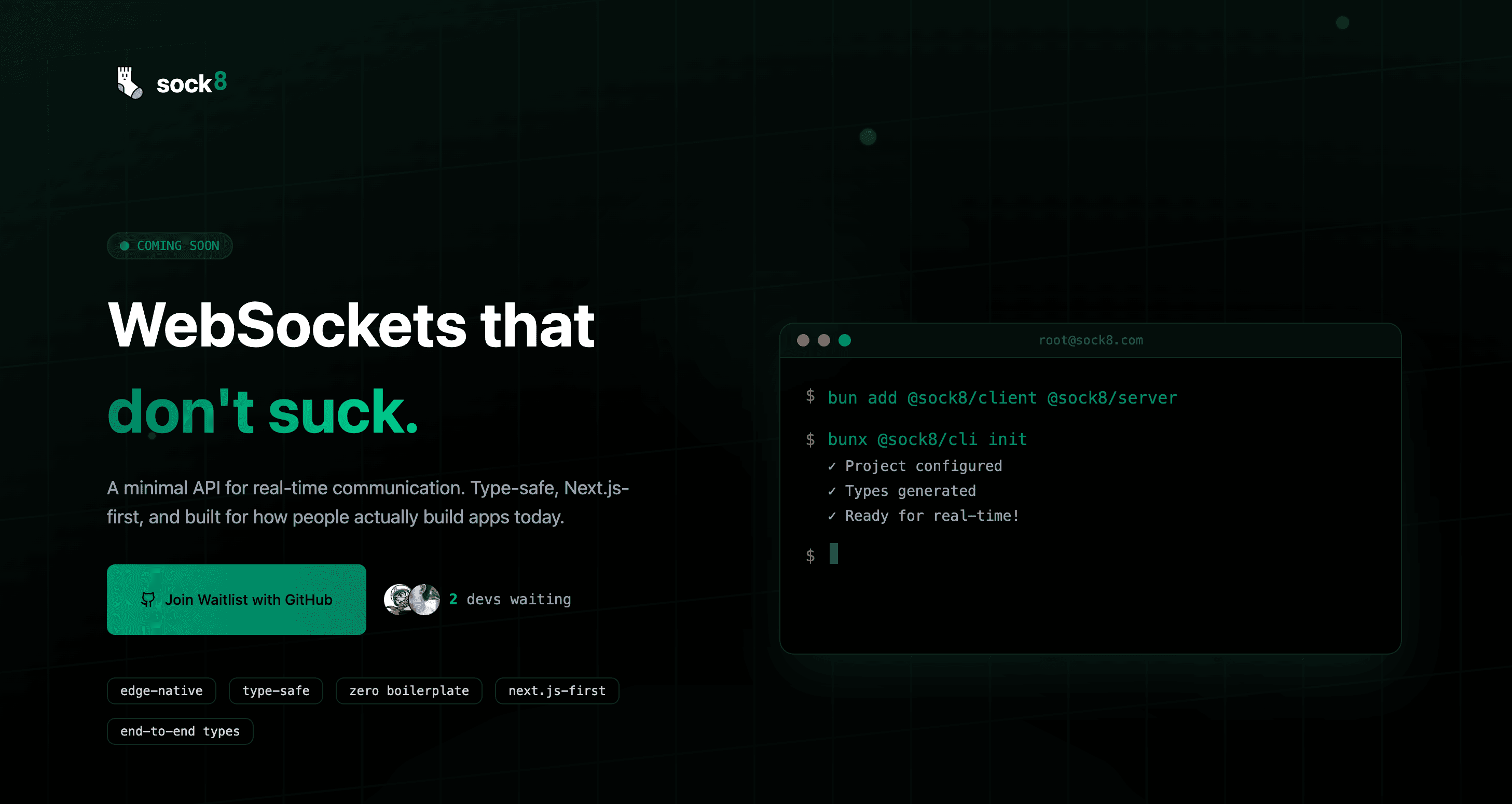 Preview of sock8 - Type-safe realtime for Next.js