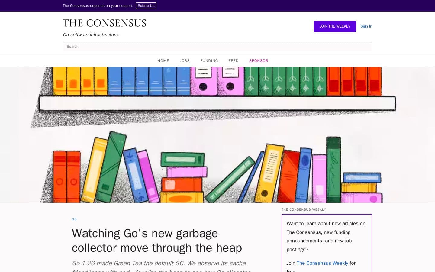 Preview of Watching Go’s new garbage collector move through the heap - The Consensus
