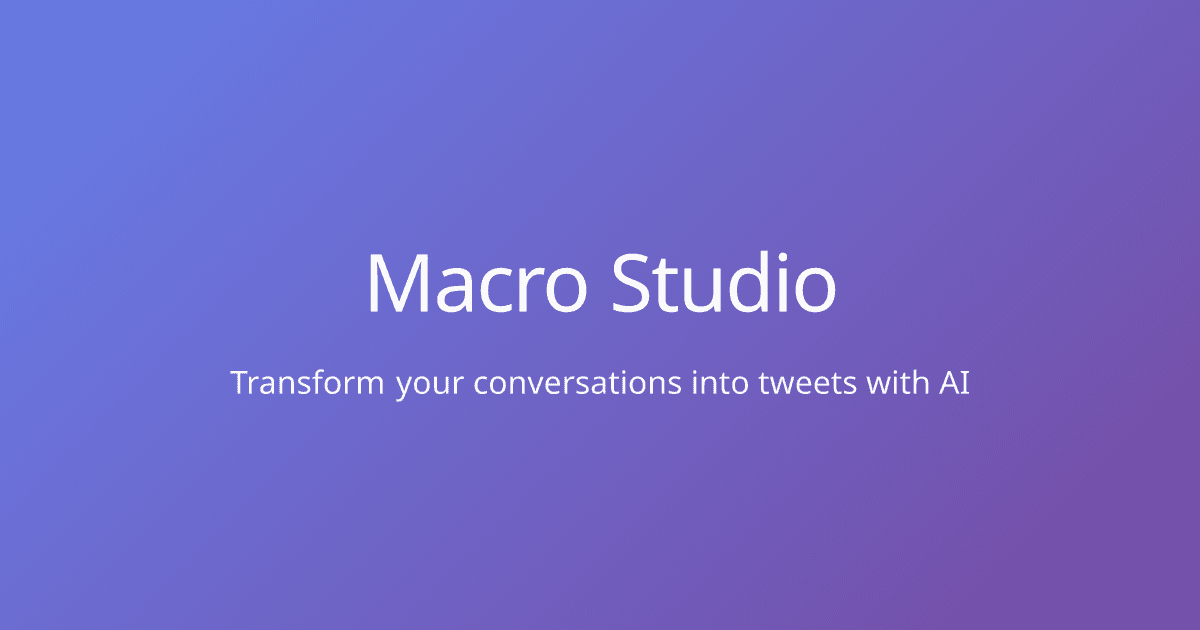 Macro Studio