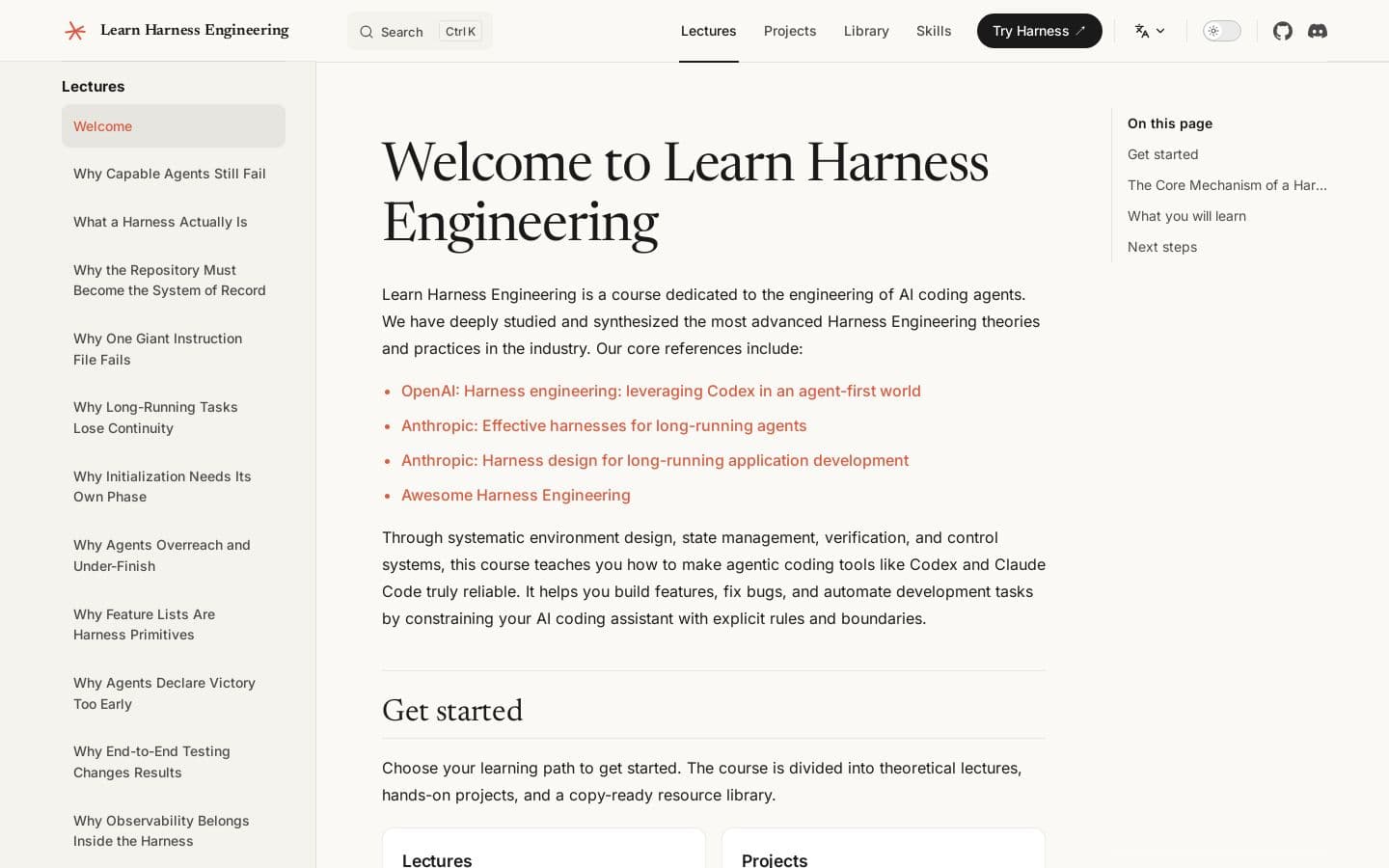 Preview of Welcome to Learn Harness Engineering | Learn Harness Engineering