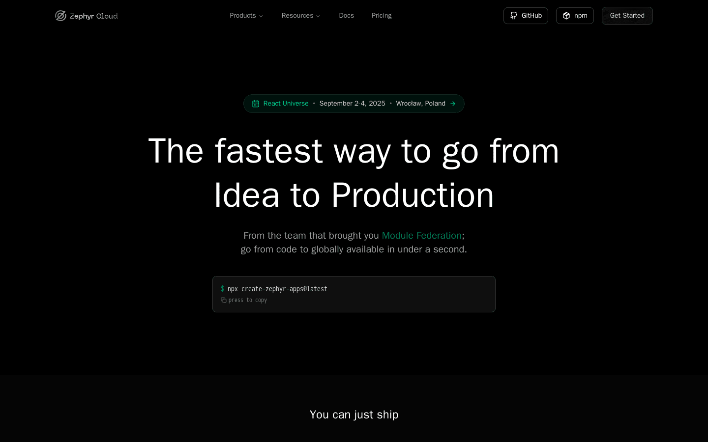 The fastest way to go fromIdea to Production